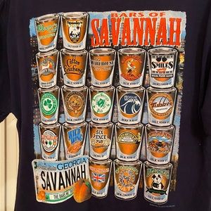 Vintage Bars of Savannah Georgia t-shirt